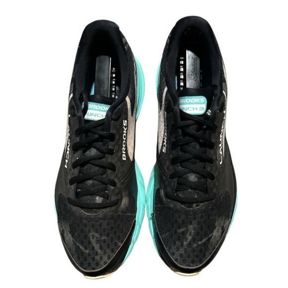 Brooks Launch 3 Womens Running Shoes Sneakers Black Green White Size 8.5 - Picture 7 of 11